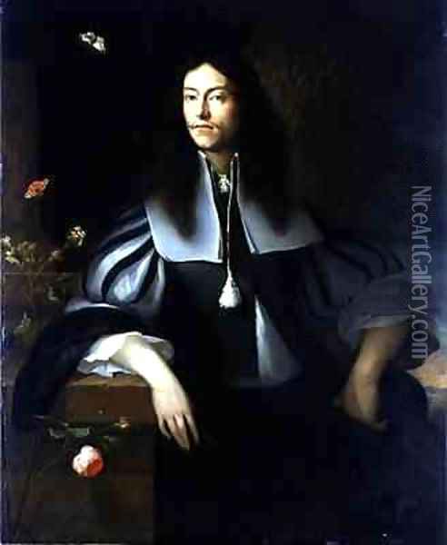 Portrait of an Unknown Gentleman Oil Painting - Ottmar The Elder Elliger