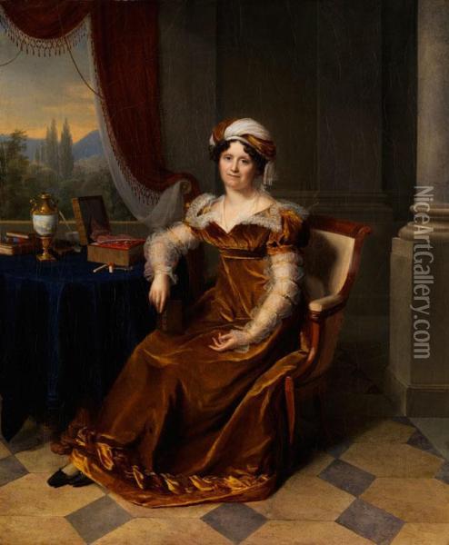 Portraitbildnis Der Madame Marbon Oil Painting - Firmin Massot