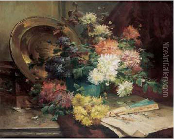 Bouquet De Pavots Oil Painting - Eugene Henri Cauchois