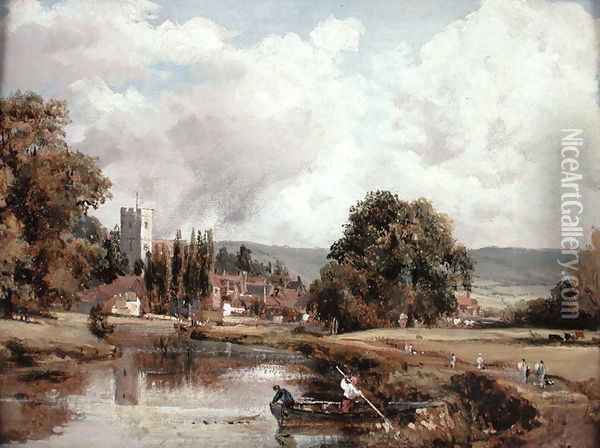 Harnham Church, near Salisbury, 1820 Oil Painting - John Constable