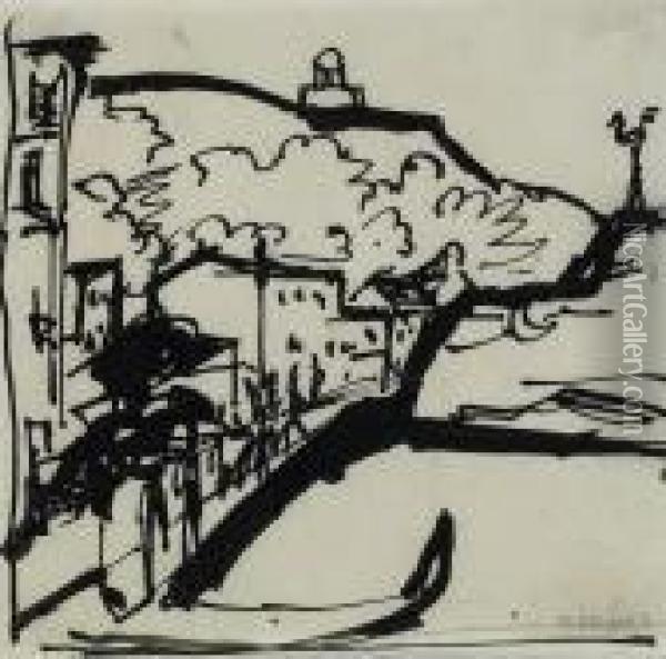 Die Brucke Von Radebeul Oil Painting - Ernst Ludwig Kirchner