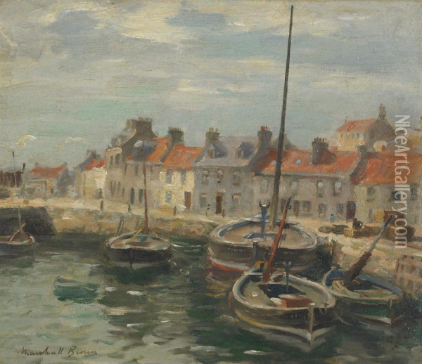 Eyemouth Harbour Oil Painting - William Mason Brown