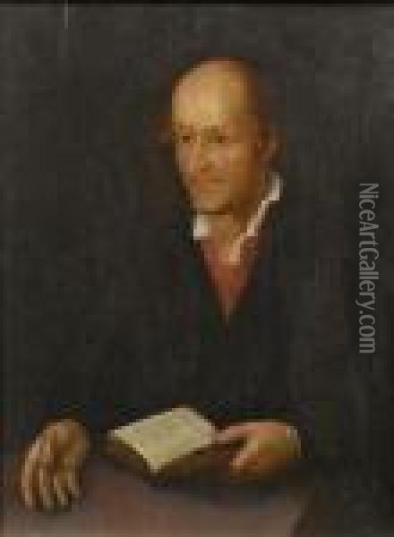 Portrait Of Philip Melancthon Oil Painting - Lucas The Elder Cranach