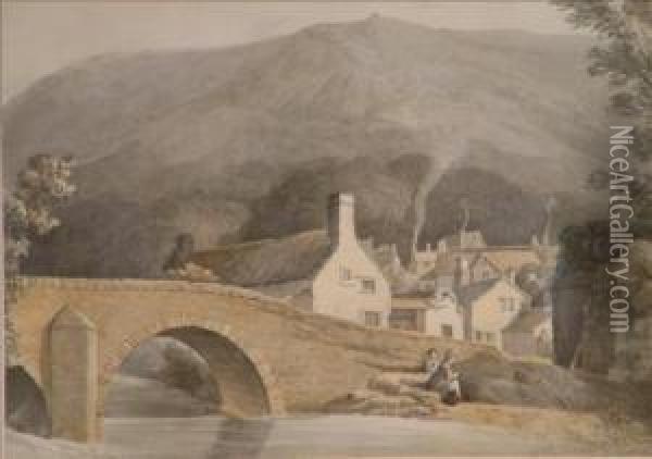 Llanrwst Bridge Oil Painting - James, Rev. Bourne