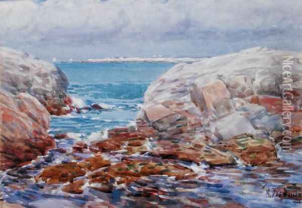Duck Island, Isles of Shoals, 1906 Oil Painting - Childe Hassam