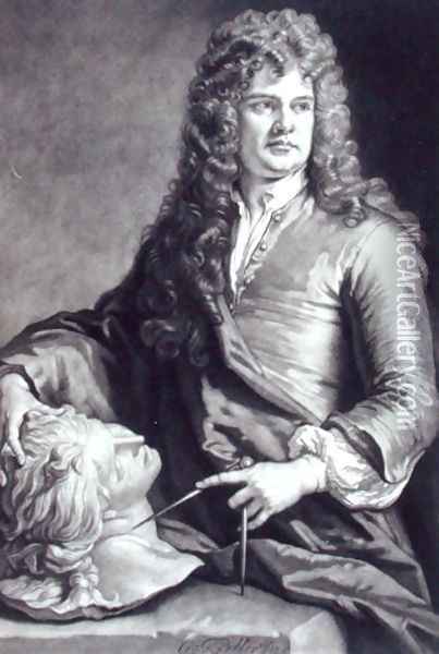 Grinling Gibbons 1648-1721 2 Oil Painting - Sir Godfrey Kneller