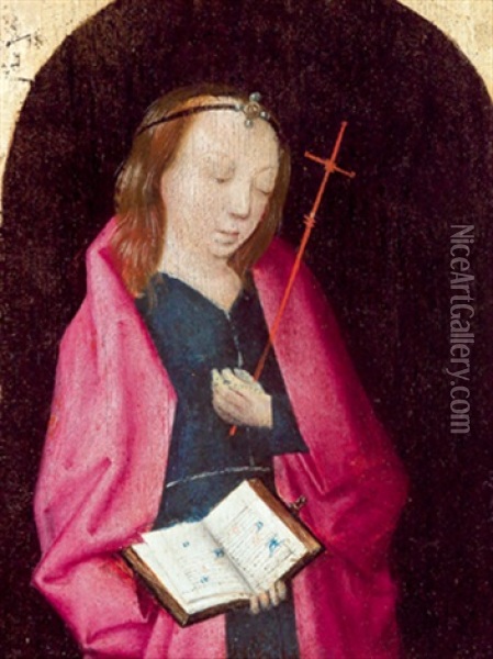 Madonna In Einem Buch Lesend Oil Painting - Hieronymus Bosch