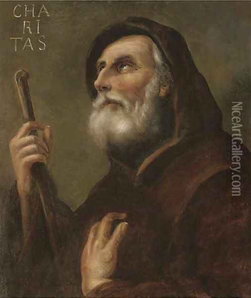 Saint Francis of Paola Oil Painting - Jusepe de Ribera