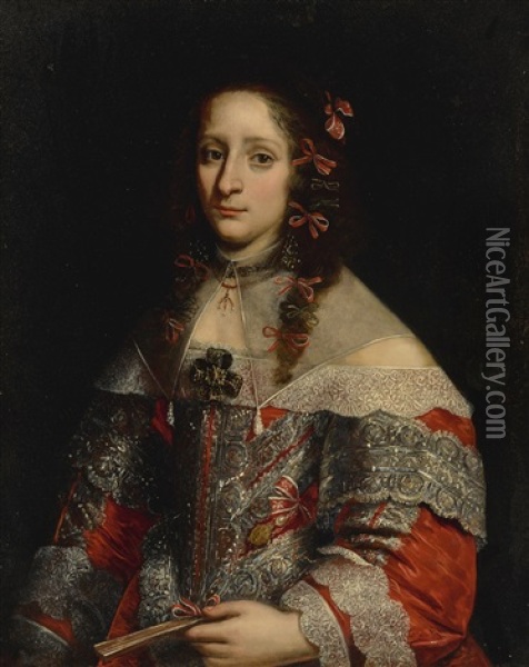 Portrait Of A Lady Oil Painting - Pier Francesco Cittadini