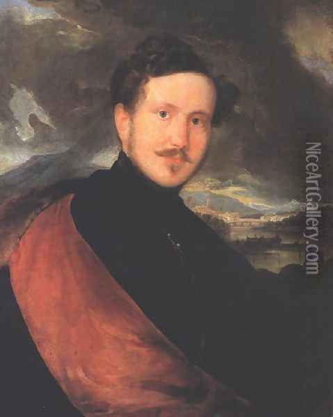 Self-portrait 1832 Oil Painting - Sandor Kozina