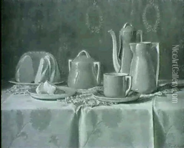Kuchen Und Kaffee Oil Painting - Franz Xaver Schmidt