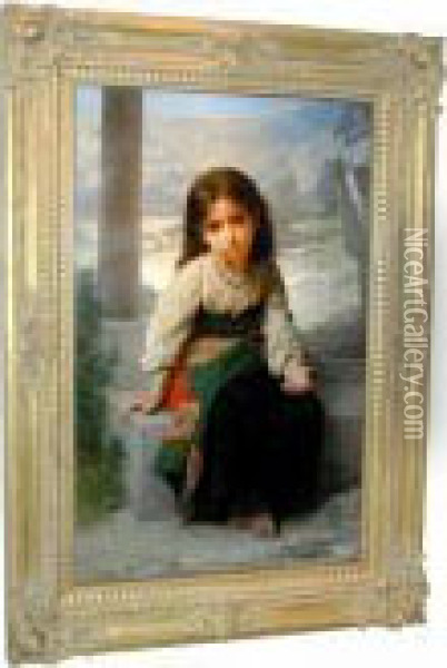 Petite Mendiante Oil Painting - William-Adolphe Bouguereau