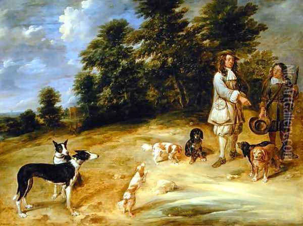 The Hunter Oil Painting - Gonzales Coques