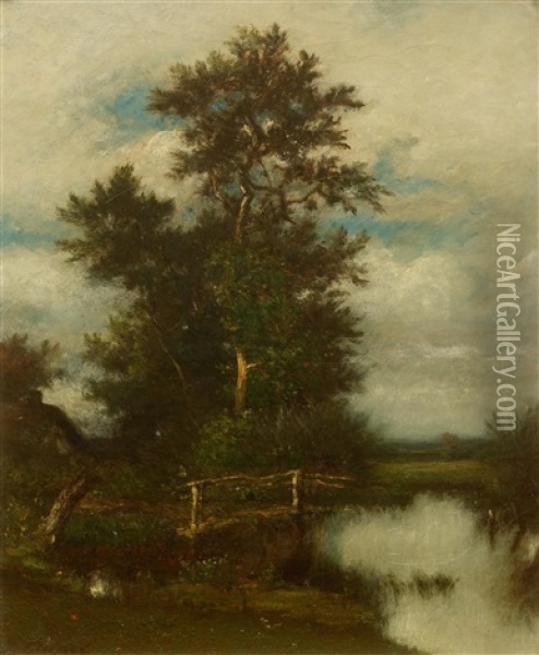 Oak By A Pond Oil Painting - Jules Dupre