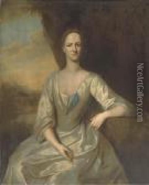 Portrait Of Leonora Frederick Oil Painting - Michael Dahl