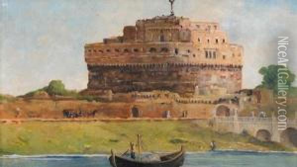 Veduta Di Castel Sant'angelo Oil Painting - Henry Parsons Riviere