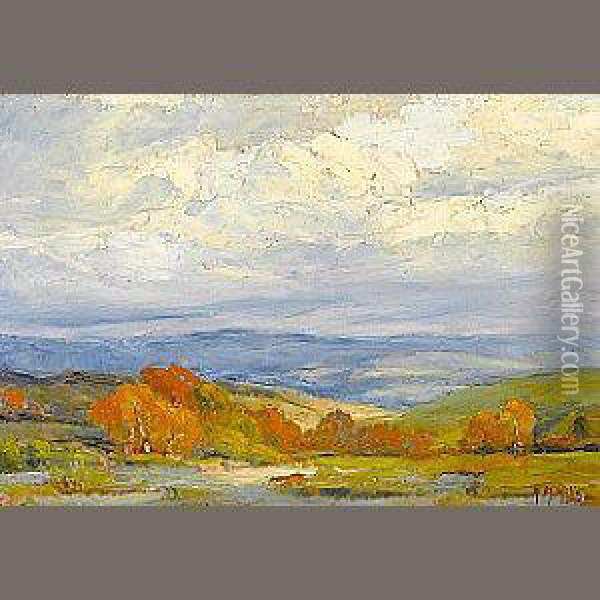 Autumn In San Juan Capistrano Valley Oil Painting - Anna Althea Hills