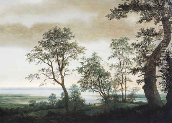 Landscape with Estuary Oil Painting - Cornelis Hendricksz. The Younger Vroom