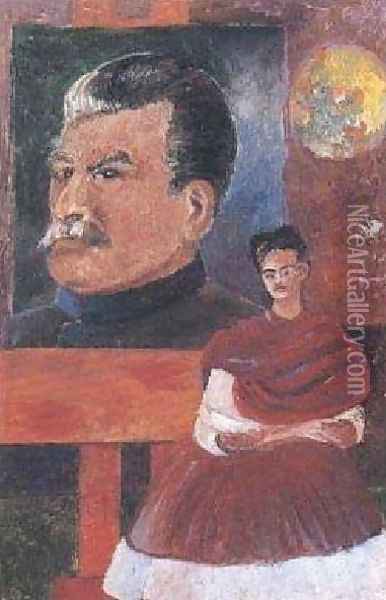 Frieda And Stalin Oil Painting - Frida Kahlo