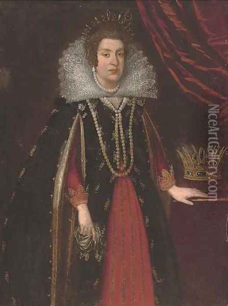 Portrait of Grand Duchess Maria Magdalena of Austria (1589-1631) Oil Painting - Justus Sustermans