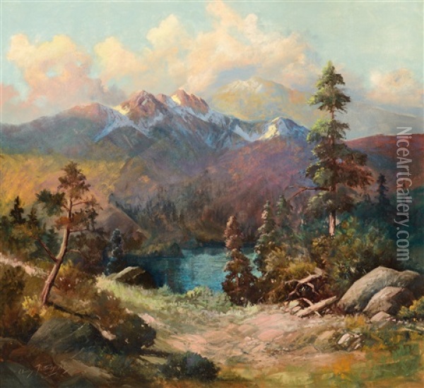 Rocky Mountains Oil Painting - Charles Partridge Adams