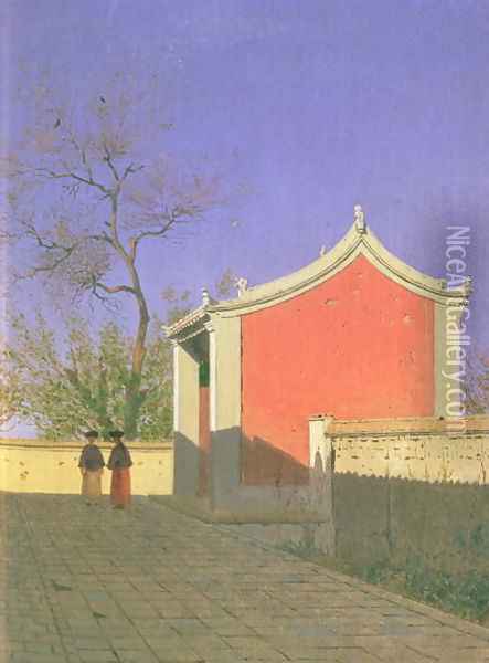 Meeting House of the Solones, Ak-Kent, 1869-70 Oil Painting - Vasili Vasilyevich Vereshchagin