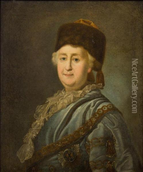 Portrait Of Catherine Ii Oil Painting - Dimitri Gregoriovitc Levitsky
