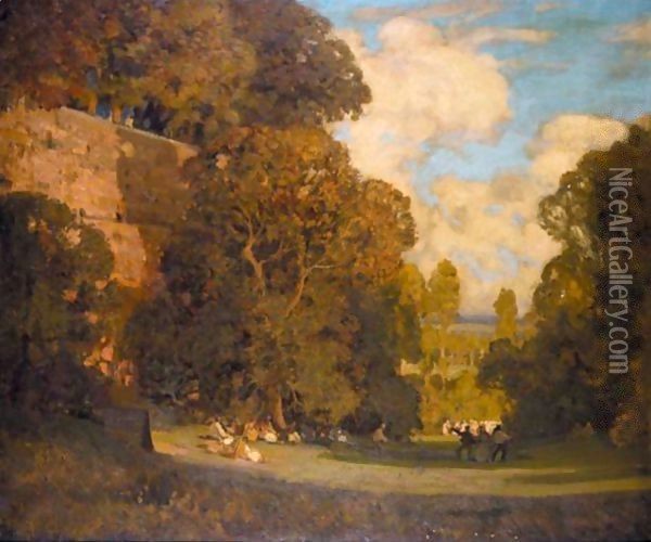 A Provencale Dance Oil Painting - Sir Alfred East