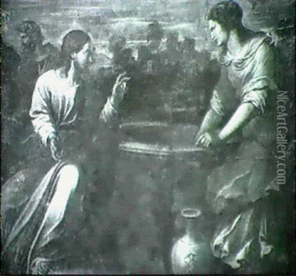 Le Christ Et Marie-madeleine Au Puit Oil Painting -  Scarsellino