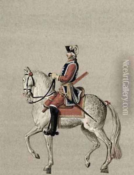 Equestrian portrait of Prince Charles de Beauveau-Craon Oil Painting - Pierre Antoine Lesueur