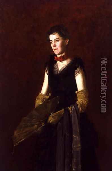 Letitia Wilson Jordan, 1888 Oil Painting - Thomas Cowperthwait Eakins