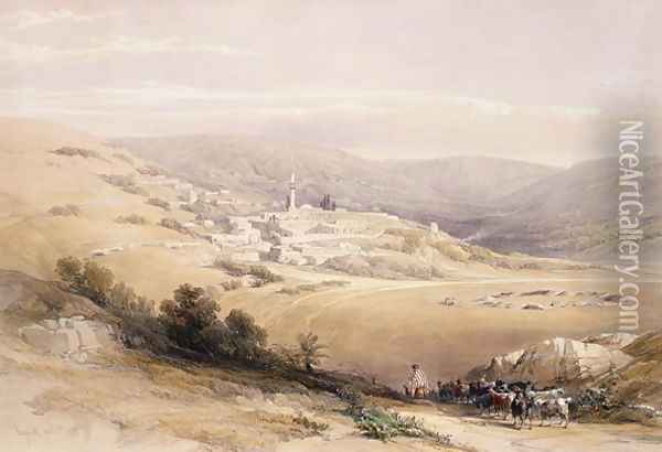 Nazareth, April 28th 1839, plate 28 from Volume I of The Holy Land, engraved by Louis Haghe 1806-85 pub. 1842 Oil Painting - David Roberts