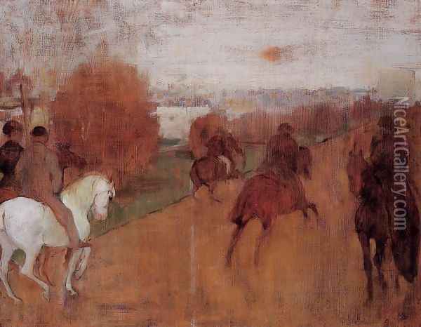 Riders on a Road Oil Painting - Edgar Degas