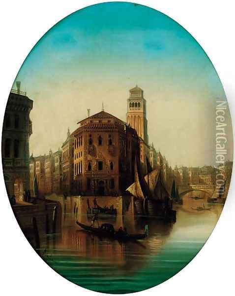 The Grand Canal, Venice Oil Painting - August von Siegen