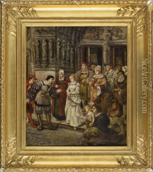 Faust Et Marguerite Oil Painting - Jacques Victor Eugene Froment-Delormel