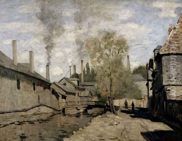 The Stream Of Robec, Rouen Oil Painting - Claude Oscar Monet
