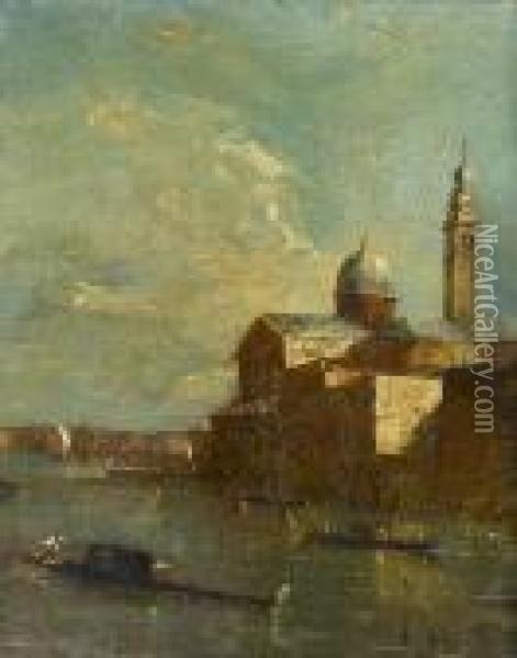 View Of San Giorgio Maggiore From The Giudecca Oil Painting - Ciccio Graziani