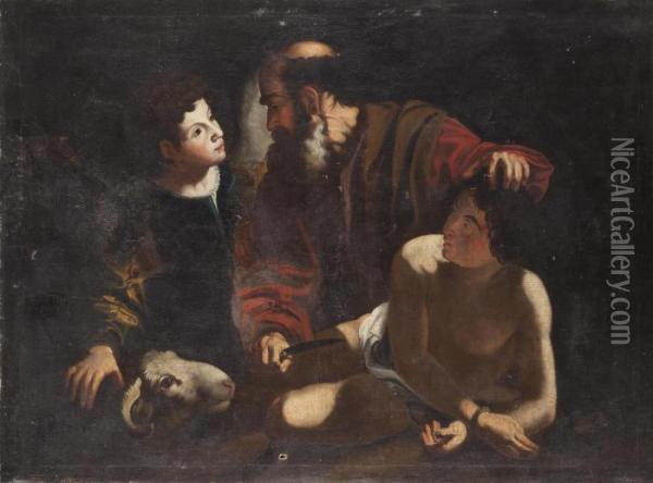 Sacrificio Di Isacco Oil Painting - Michelangelo Merisi Da Caravaggio