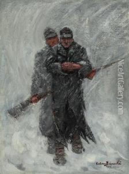 Dezertorul Oil Painting - Octav Bancila