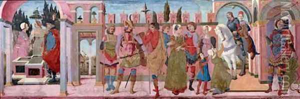 The Justice of Trajan and the widow Oil Painting - Francesco Del Cossa