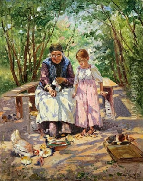 A Pleasure Shared Oil Painting - Vladimir Egorovich Makovsky