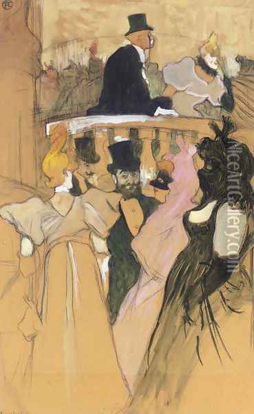 Au bal de l'opera Oil Painting - Henri De Toulouse-Lautrec