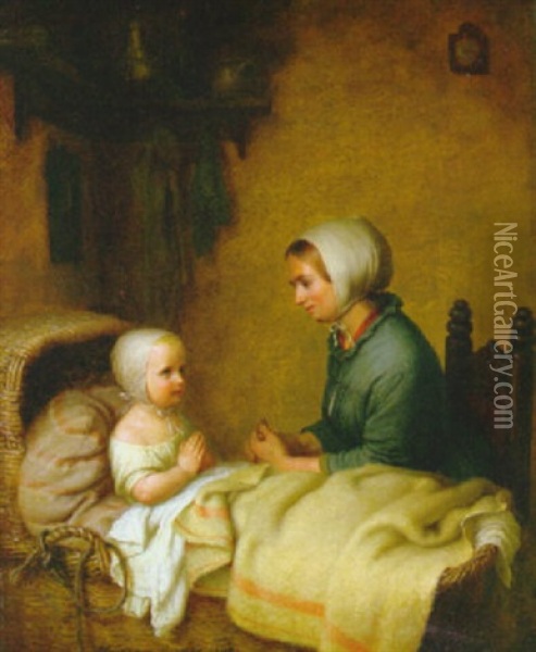 Das Betende Kind Oil Painting - Johann Georg Meyer von Bremen