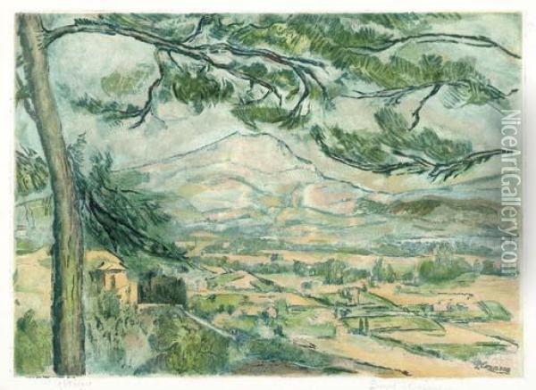 La Montagne Sainte-victoire Oil Painting - Paul Cezanne