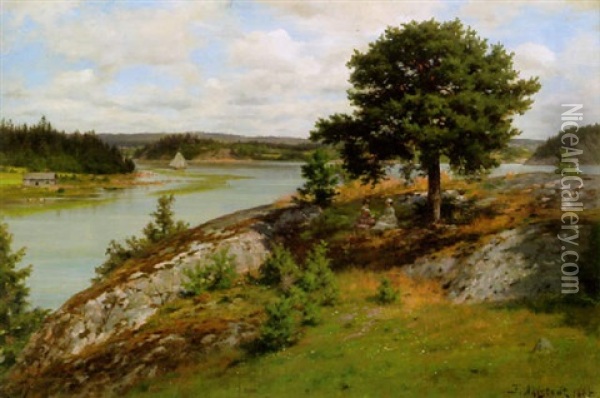 Lempipaikka Oil Painting - Fredrik Ahlstedt