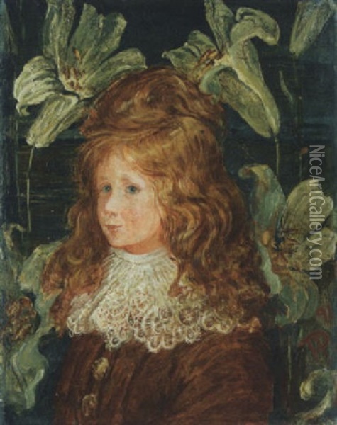 Portrait Of Aird Whyte Oil Painting - Phoebe Anna Traquair