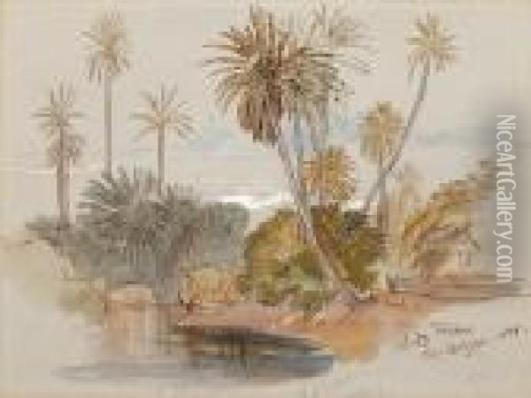 Wadi Feiran, Sinai Oil Painting - Edward Lear