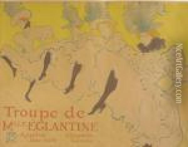 Troupe De Mlle Eglantine Oil Painting - Henri De Toulouse-Lautrec