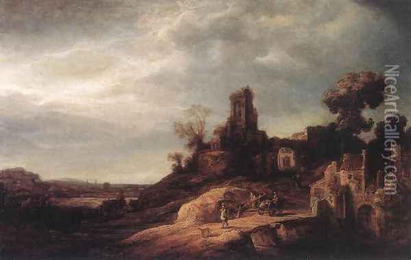 Landscape 1637 Oil Painting - Govert Teunisz. Flinck