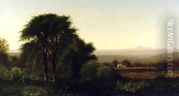 July Afternoon in Greenfield, Massachusetts Oil Painting - Alfred Thompson Bricher